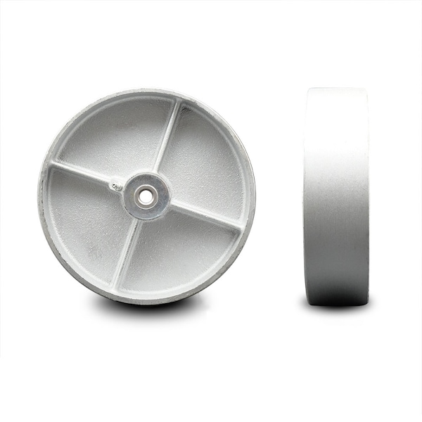 SCC-8" Semi Steel Cast Iron Wheel Only w/Roller Bearing-1/2" Bore -1400 lbs Cpty